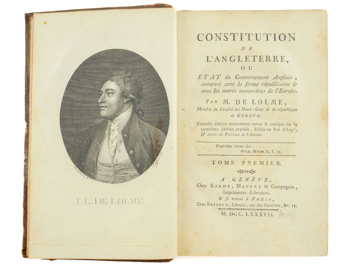 Constitution de l'Angleterre ou État du Government Anglais (1787)