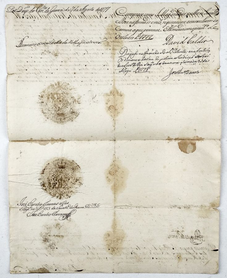 D. Maria I – Manuscrito – 1777