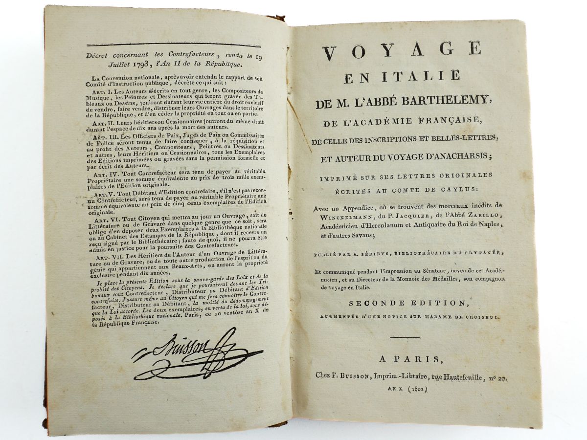 Voyage en Italie (1802)