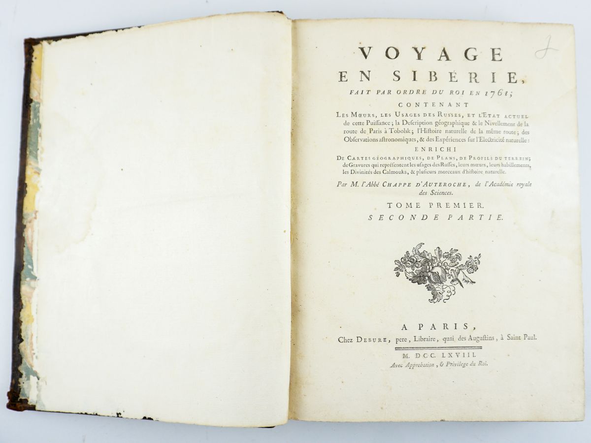 Voyage en Siberie 1761 – 1768 1ª edição