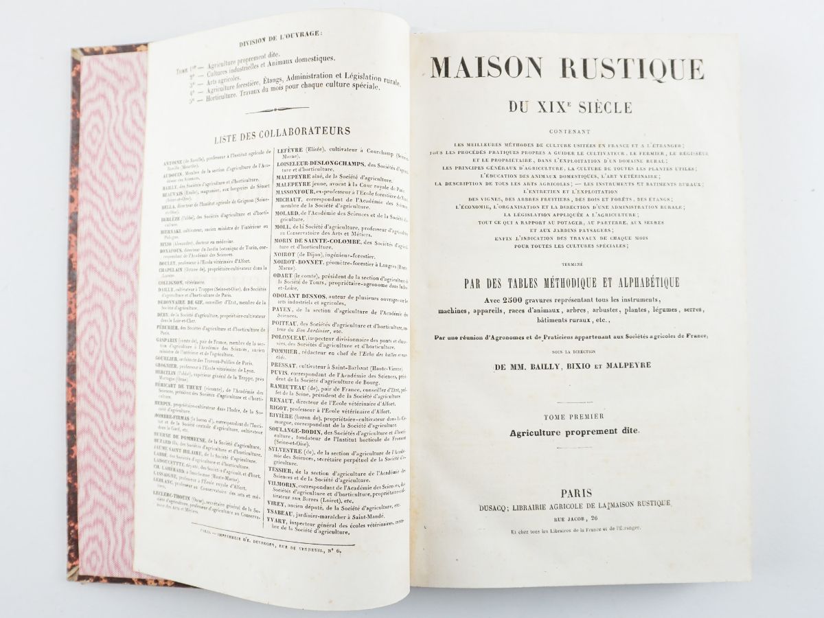 Maison Rustique du XIXm Siècle (1838)