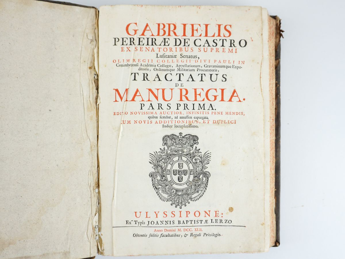 Tratado do Poder Real ou Soberano : De Manu Regia (1742)