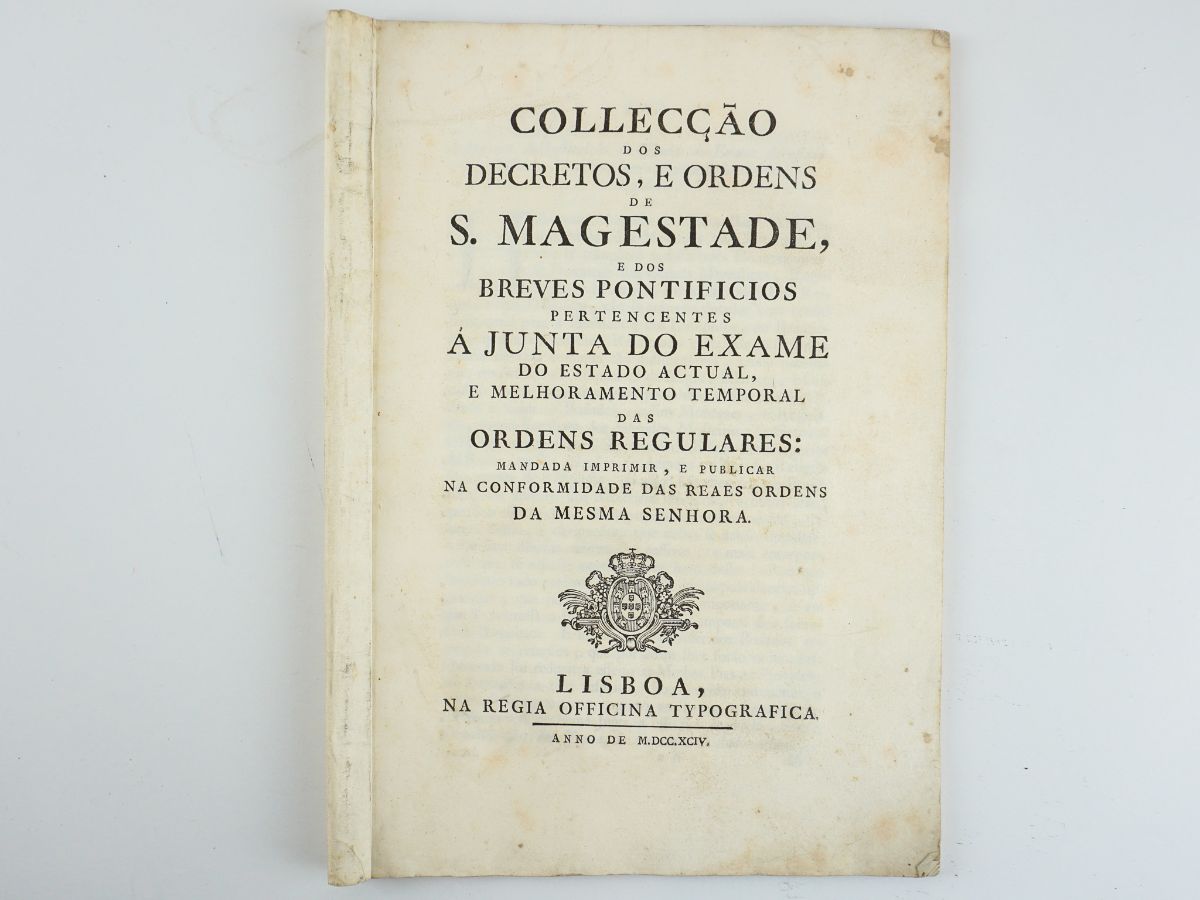 Estado e melhoramento das Ordens Regulares (1794)