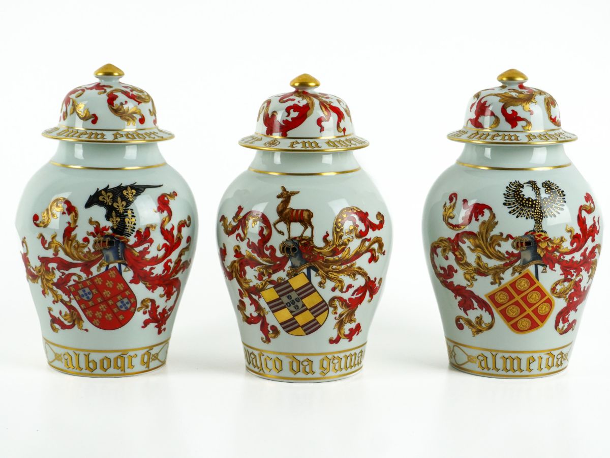 Colecção de 6 potes com tampa