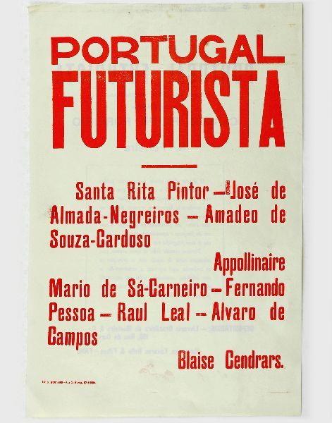 Folha de apresentação da Revista Portugal Futurista