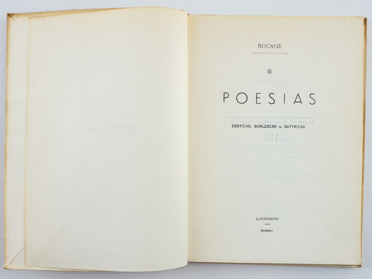 Edição clandestina da poesia erótica de Bocage