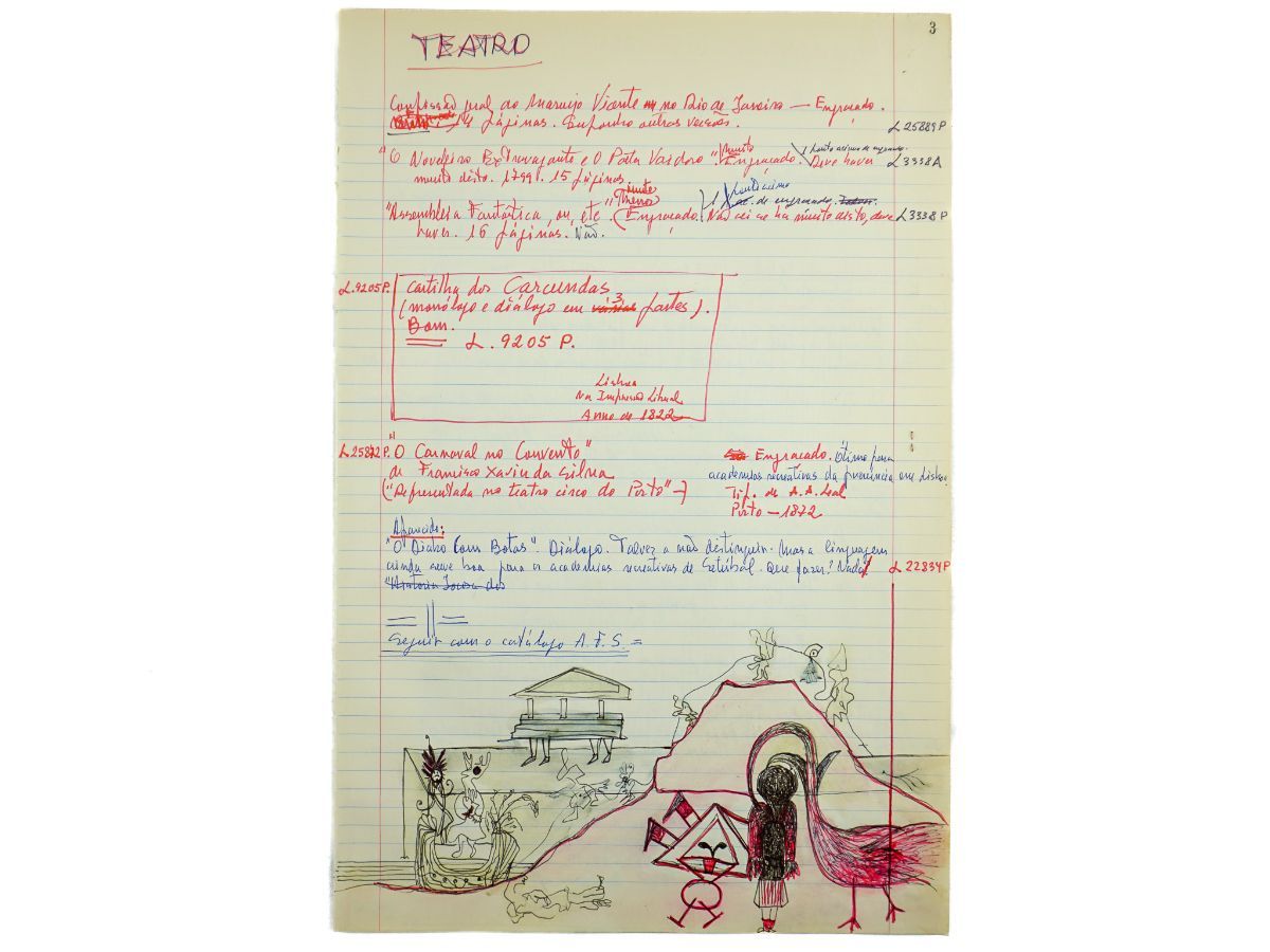 Mário Cesariny – Manuscrito e Desenho