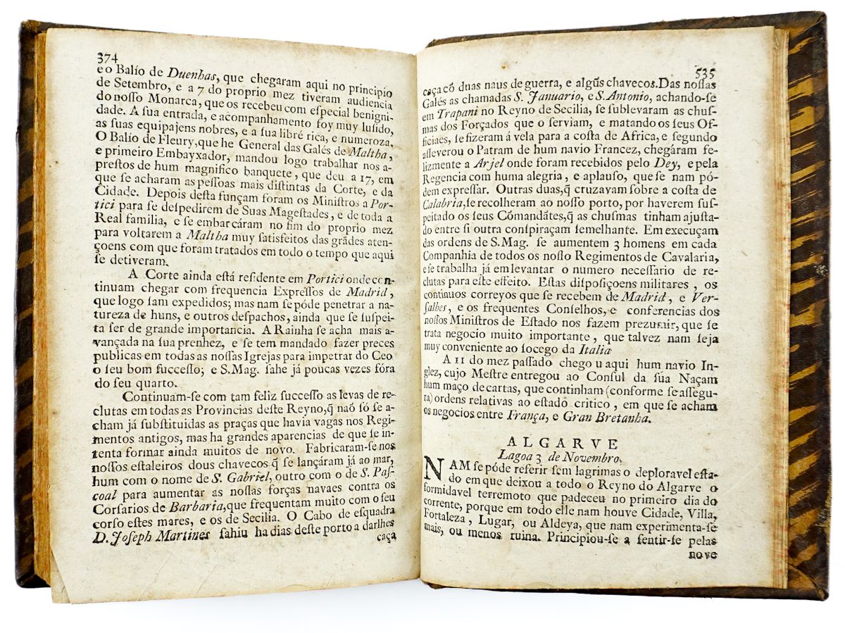 Gazeta de Lisboa – 1754 e ano de 1755