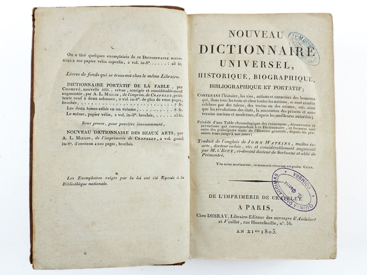 Novo Dicionário Histórico (1805)
