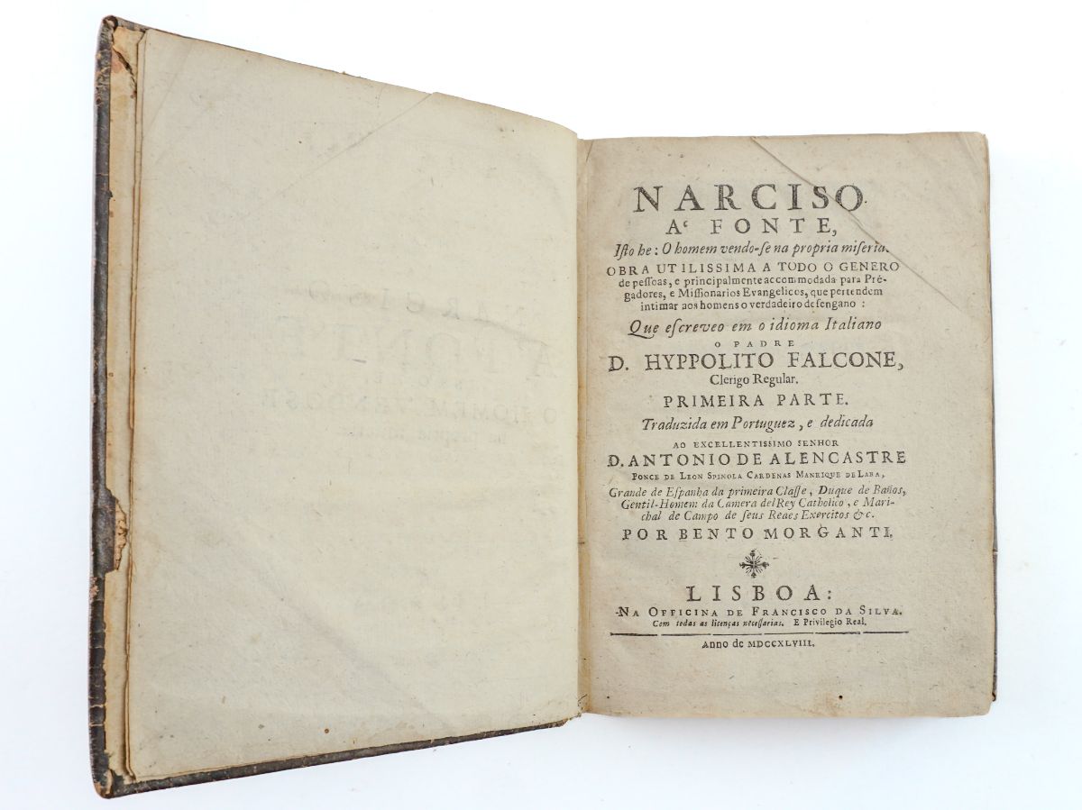 Narciso á fonte, isto é, o homem vendo-se na própria miséria (1748)