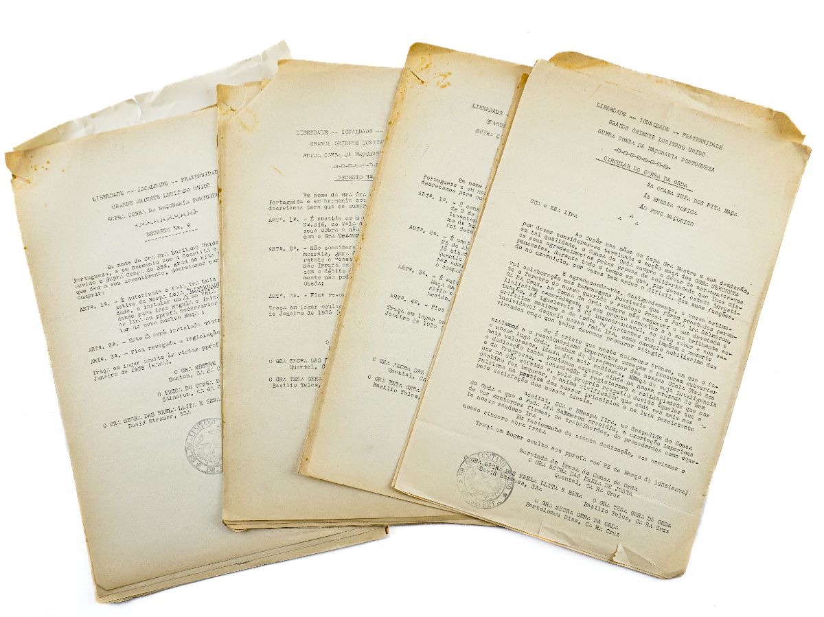 Alguns dos últimos documentos da Maçonaria antes da proibição (1935)