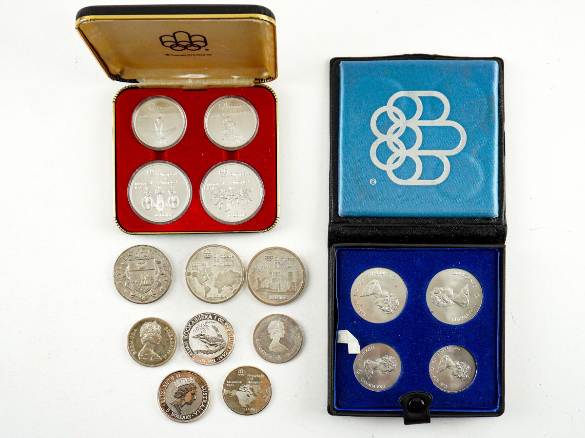 Diversas moedas em prata 925 milésimas