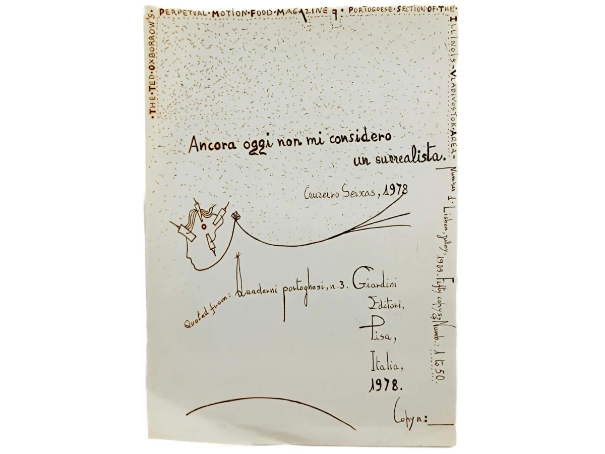 Desenho e manuscrito Mário Cesariny