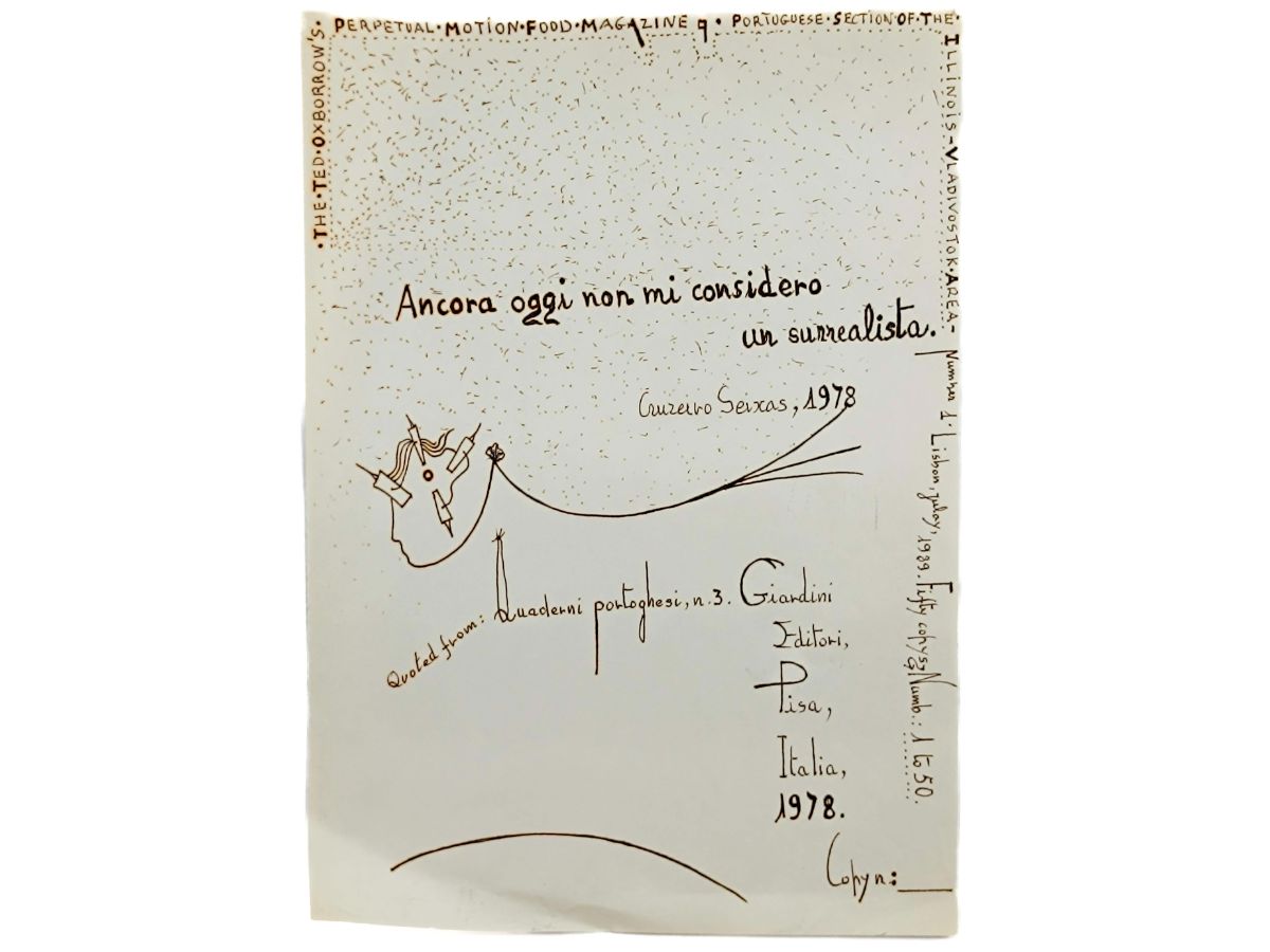 Desenho e manuscrito Mário Cesariny