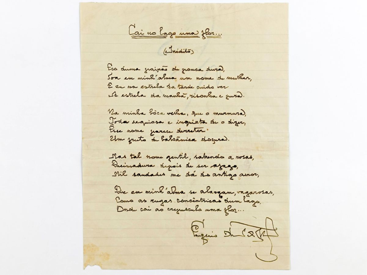 Eugénio de Castro – Manuscrito