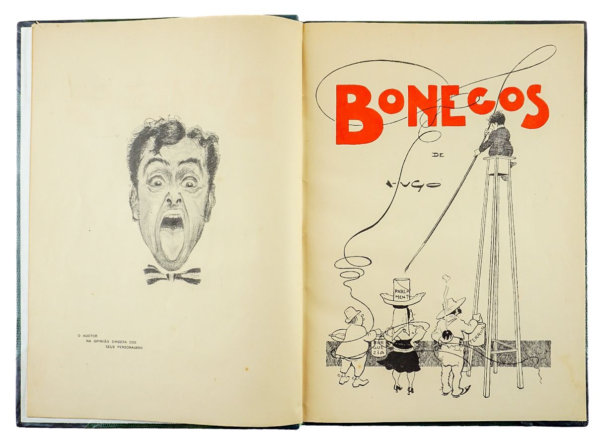 Uma joia da caricatura portuguesa: Bonecos de Hugo (1925), caricaturista e futebolista do Sporting…
