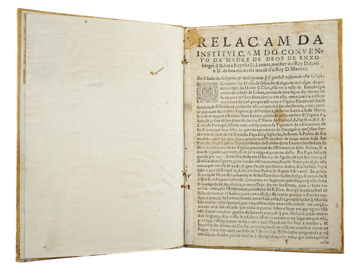 Raríssima Relação sobre o Convento da Madre de Deus. Lisboa - 1629