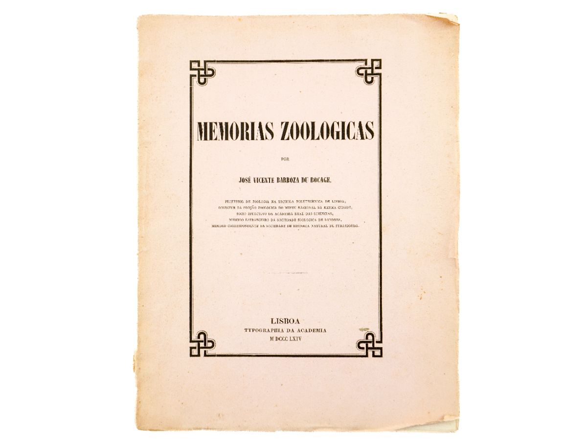 José Vicente Barboza Du Bocage – Memórias Zoologicas (1864)