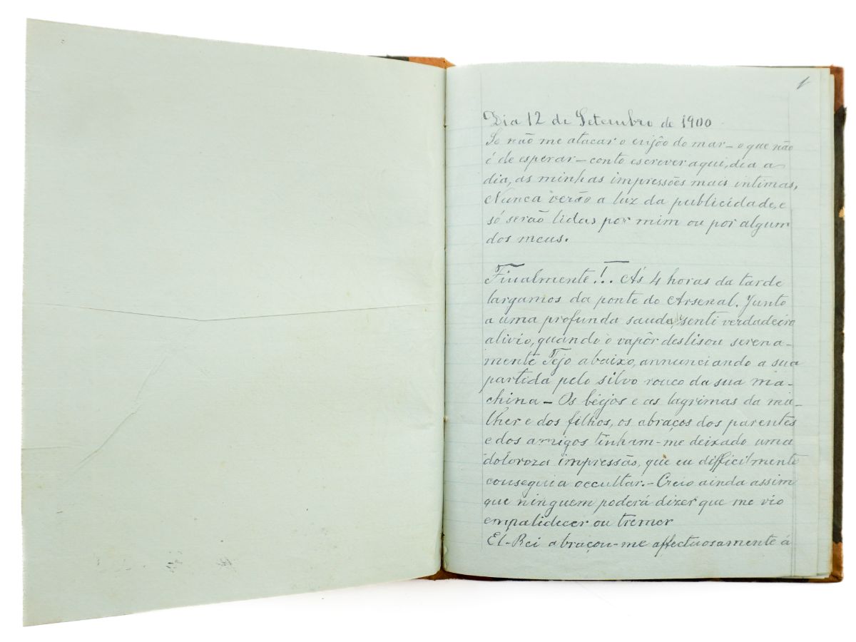 Diário manuscrito Viagem Lisboa – Lourenço Marques – Campanhas Militares 1900