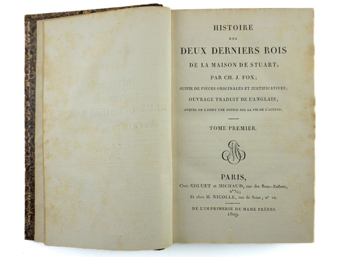 Histoire des deux derniers rois de la maison de Stuart (1809)