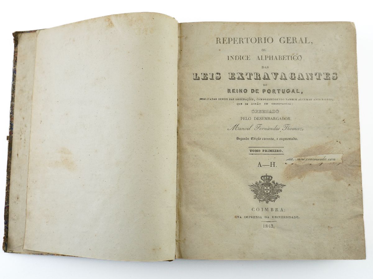 Repertório Geral das Leis Extravagantes do Reino de Portugal (1843)