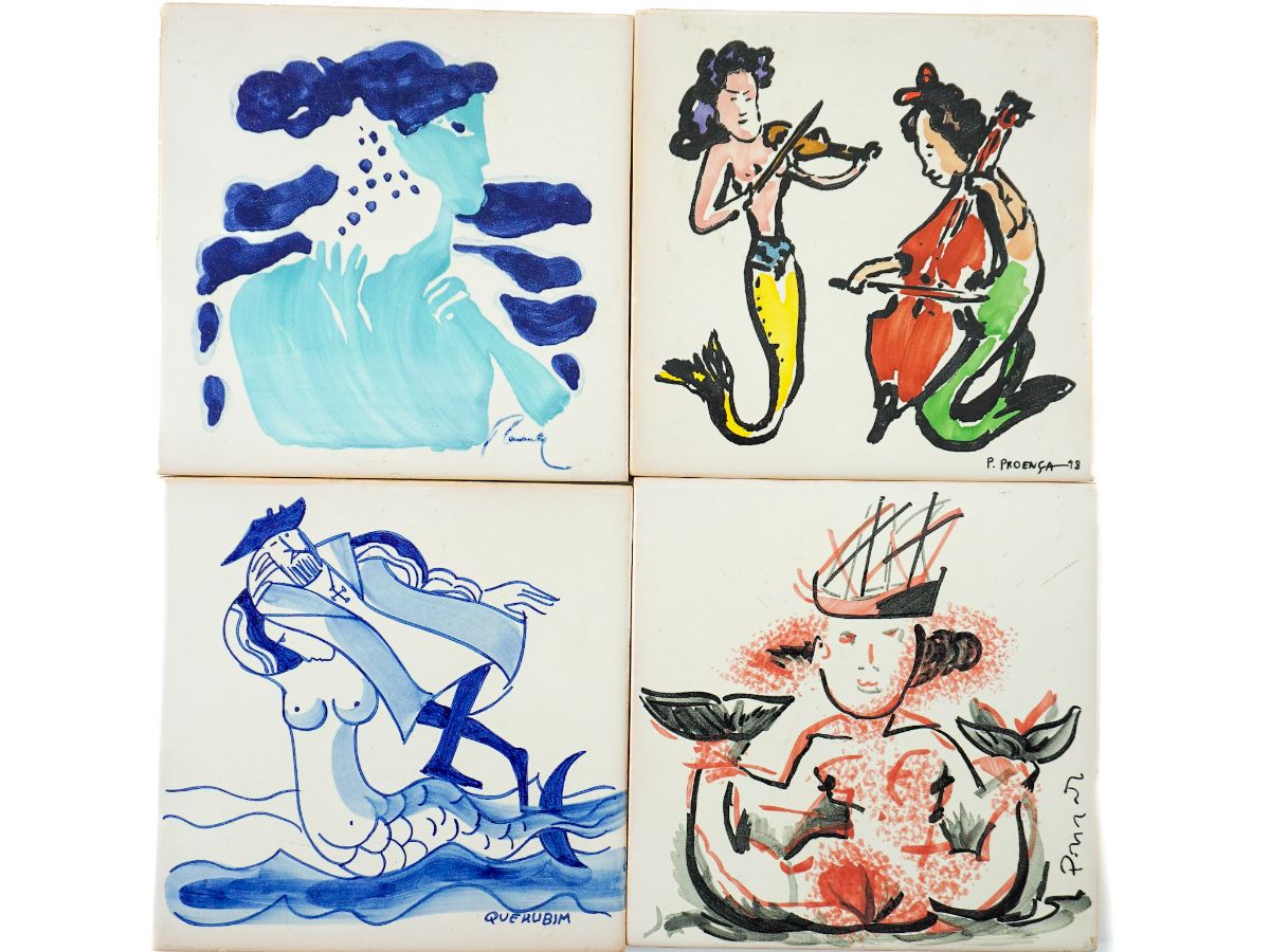 4 Azulejos da série Oceanos