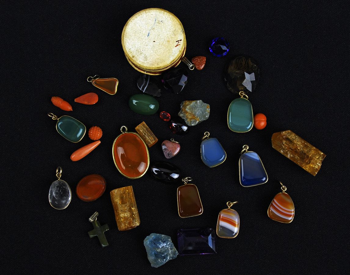 Lote de diversas pedras semi-preciosas