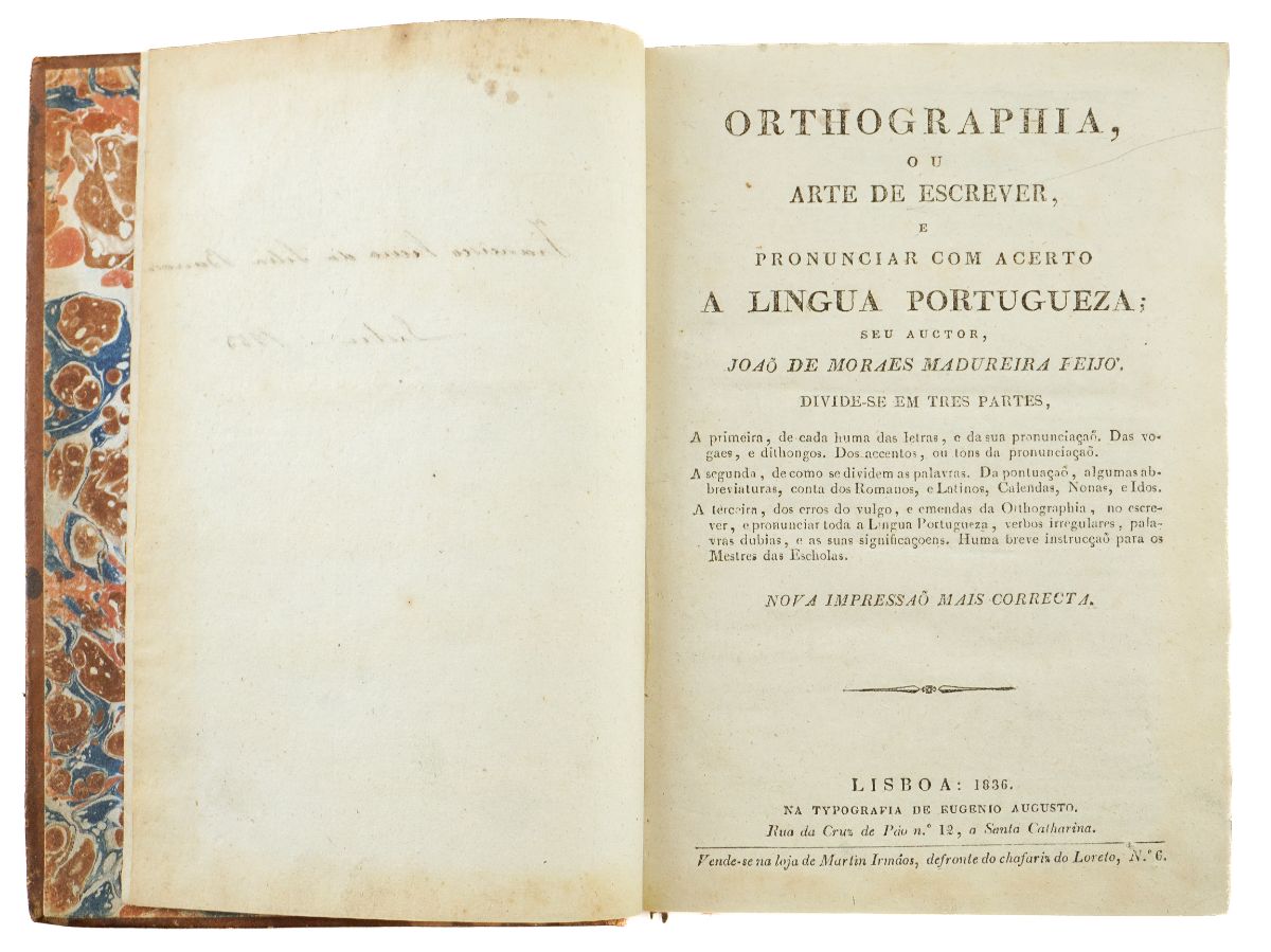 Orthographia ou Arte de Escrever a Lingua Portugueza (1836)