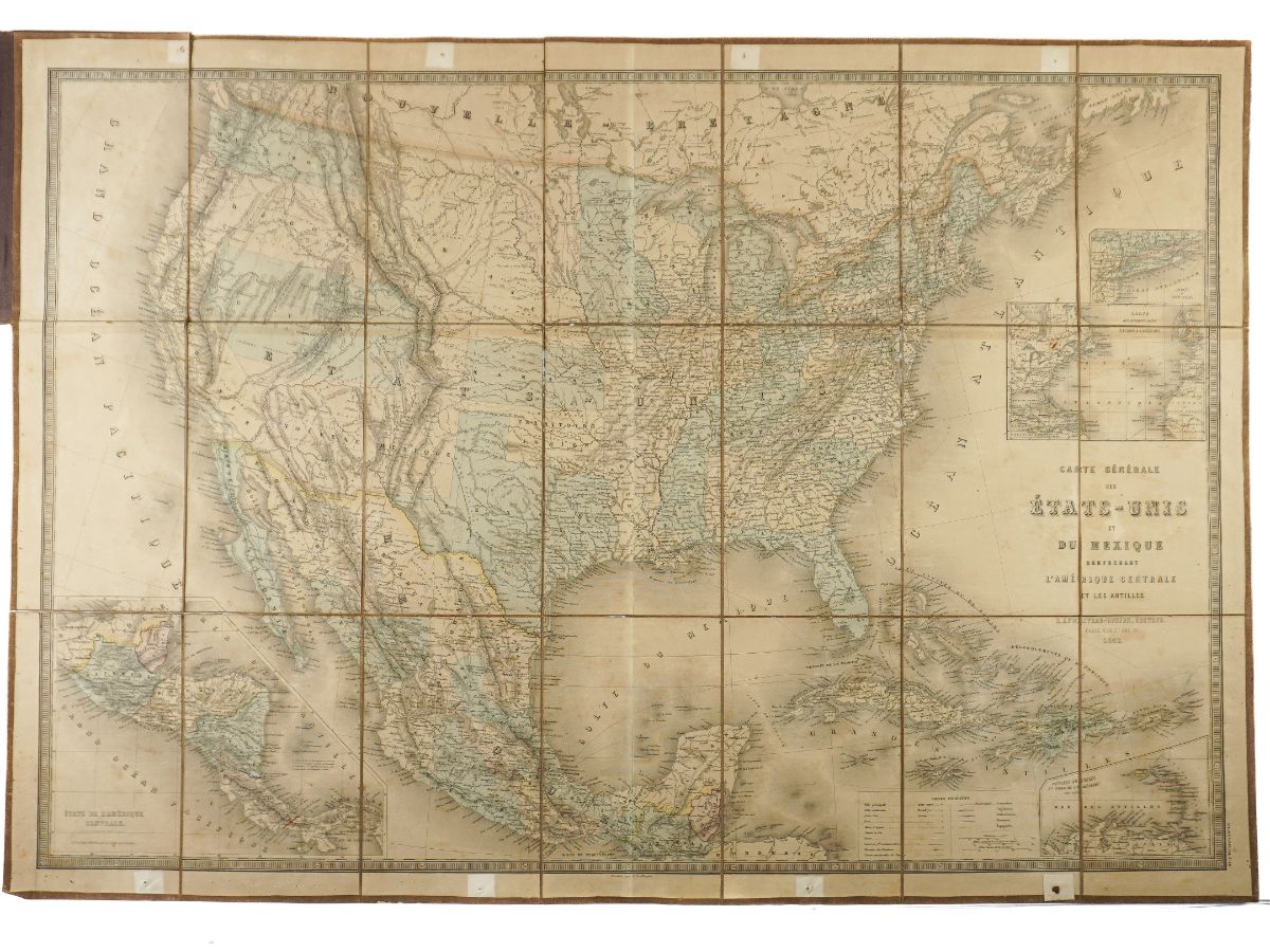 Carte Générale des ´Etats-Unis et du Mexique comprenant LAmérique Centrale e Les Antilles