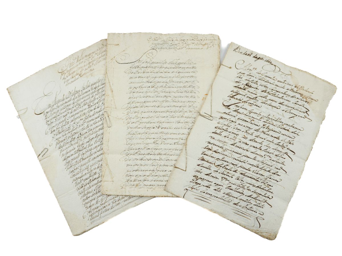 Manuscritos, 3 documentos de arrendamento