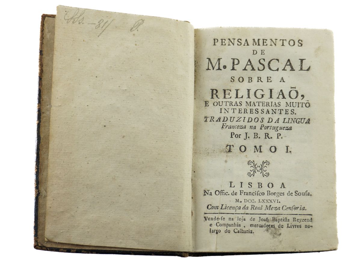 Pensamentos de Pascal sobre Religião (1786)