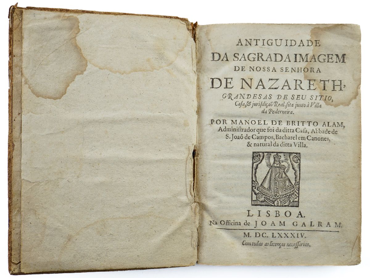 Antiguidade da sagrada imagem de Nossa Senhora de Nazareth (1684)