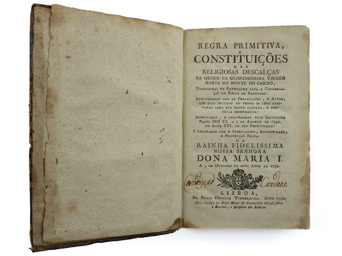 Regra primitiva e Constituições das Religiosas Descalças (1791)