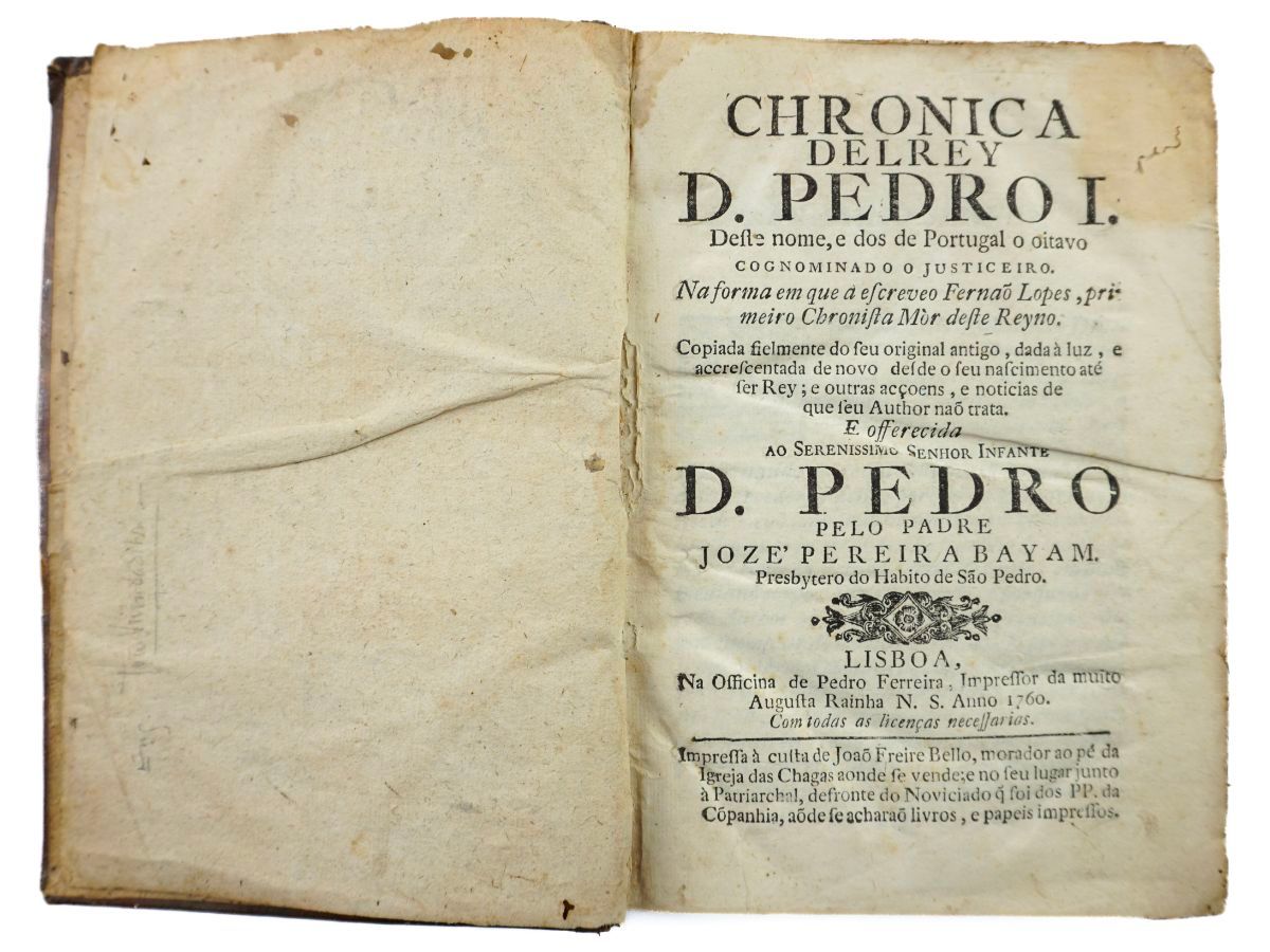 Chronica Del Rey D. Pedro I - 1760