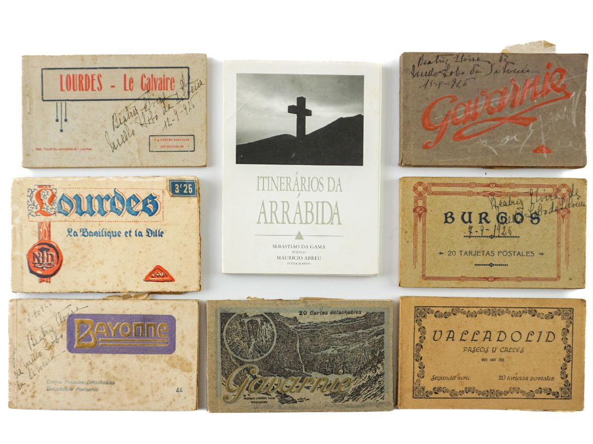 7 Cadernos de postais antigos