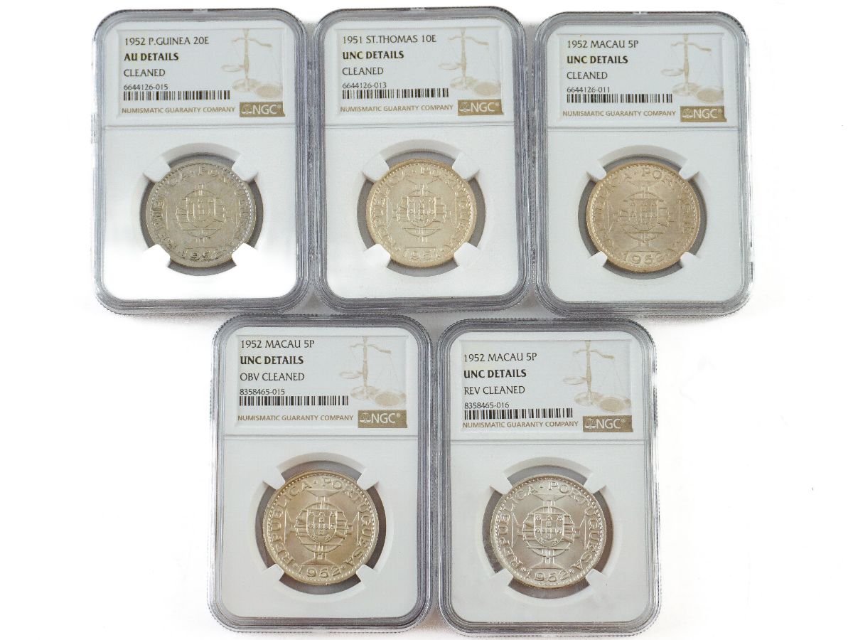 5 Moedas em prata