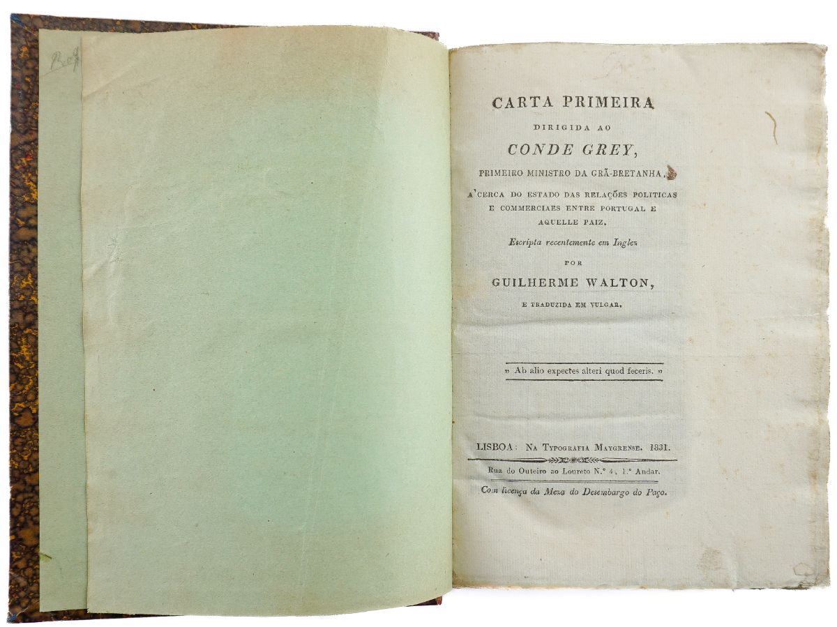 Obras de Guilherme Walton em apoio de D. Miguel (1831)