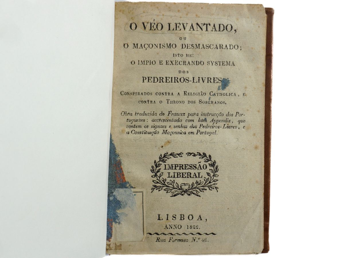 Rara obra antimaçónica (1822)