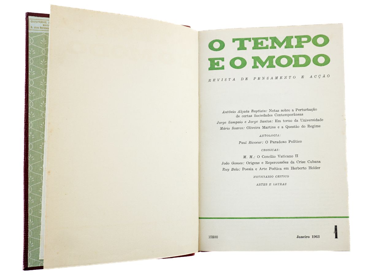 O Tempo e o Modo (1963-1969)