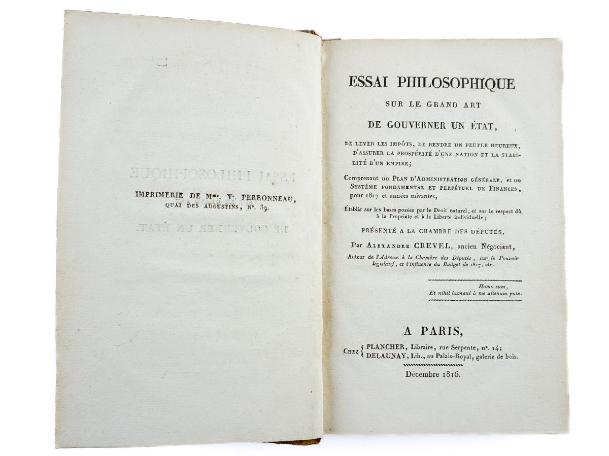 Um clássico francês da Ciência Política (1816)