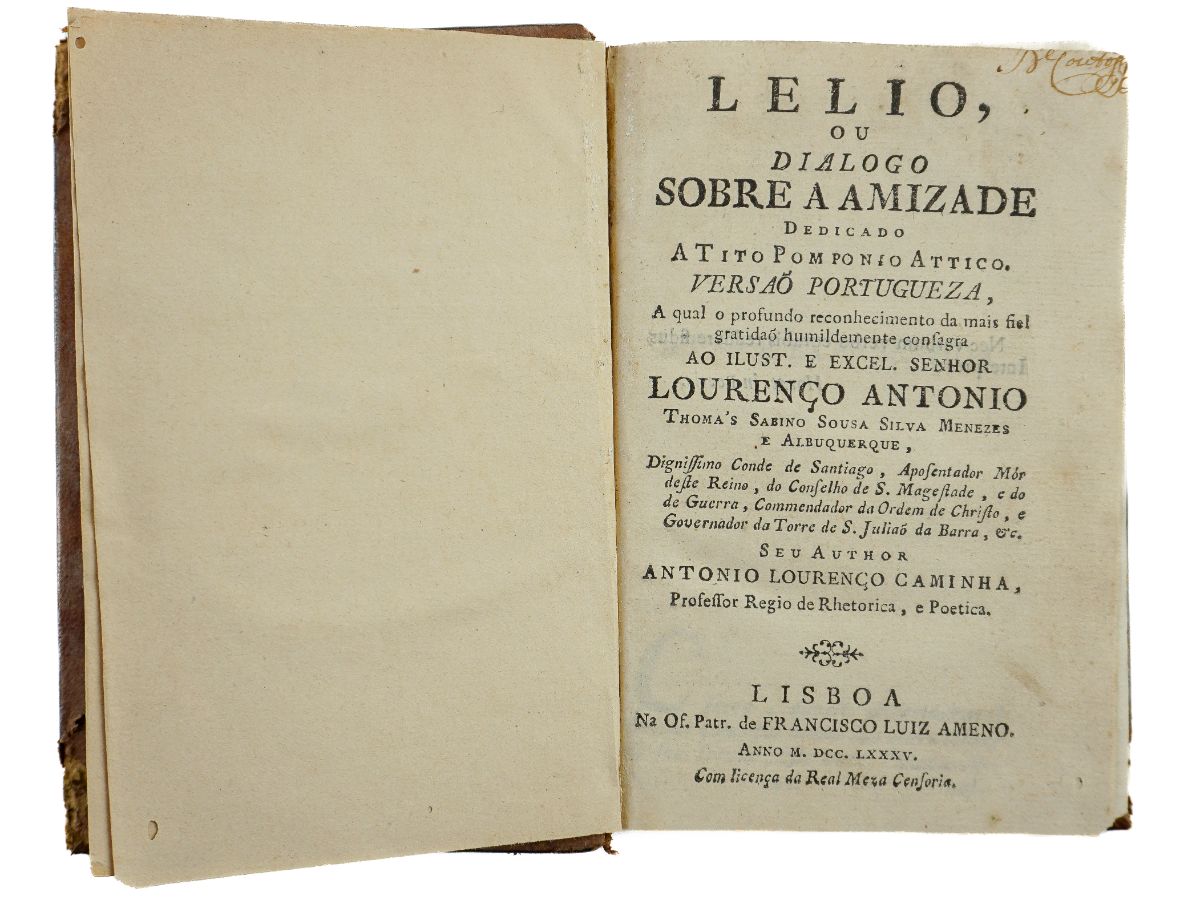 Lelio, ou Dialogo sobre a Amizade (1785)
