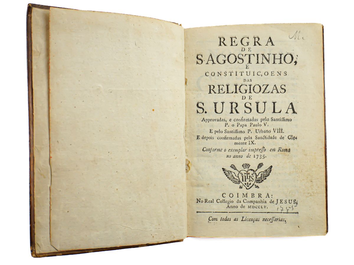 Regra de S. Agostinho, e constituiçoens das religiozas de S. Ursula (1755)