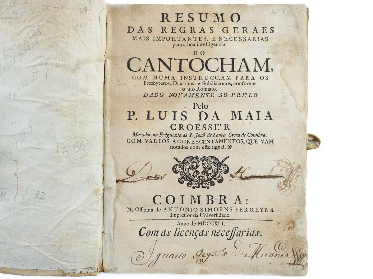 Regras Gerais do Cantocham (1741)