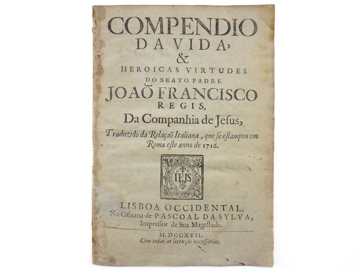 Vida do Beato João Francisco de Regis (1717)