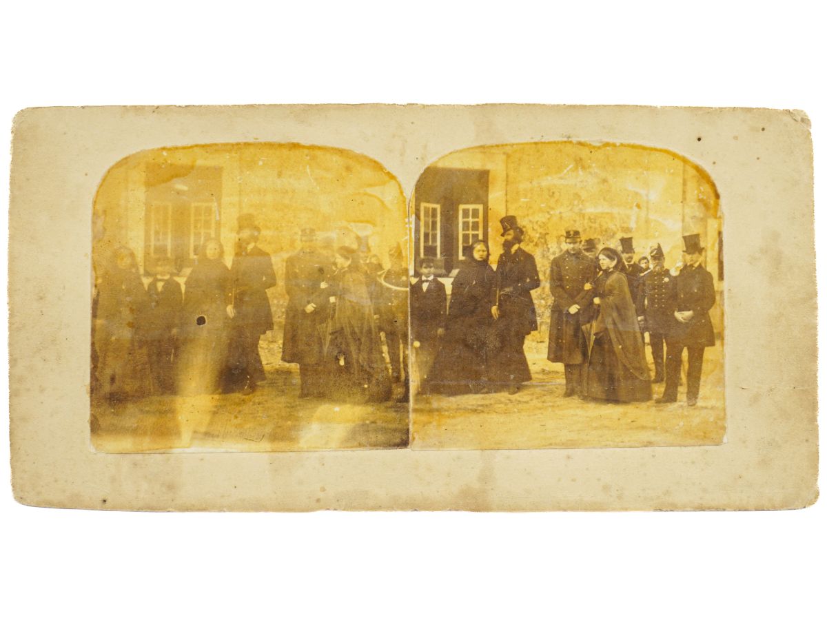 Fotografia estereóscopica da Família Real de Portugal