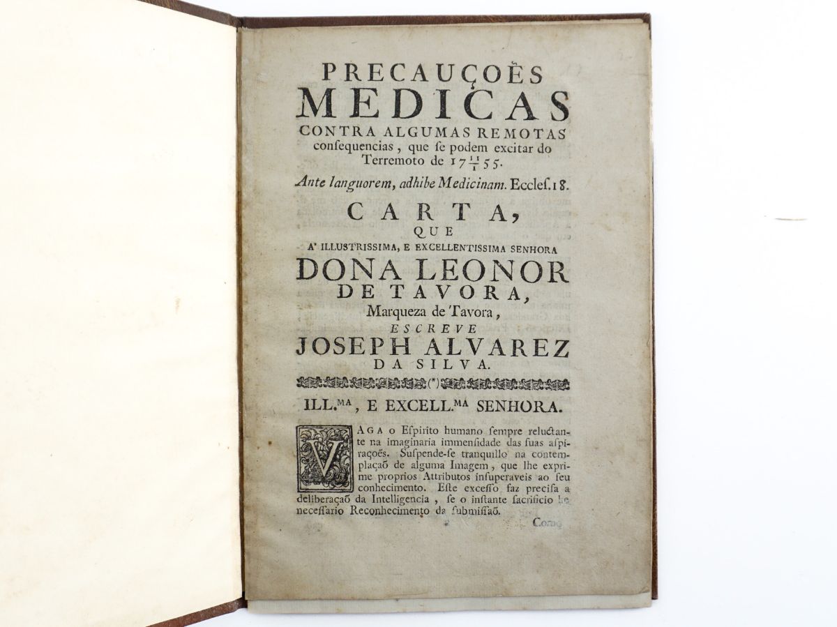 Precauções Medicas contra o Terramoto (1756)