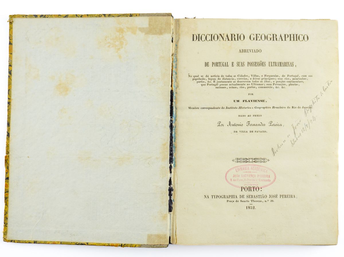 Diccionario Geographico Abreviado de Portugal e suas Possessões Ultramarinas (1852)