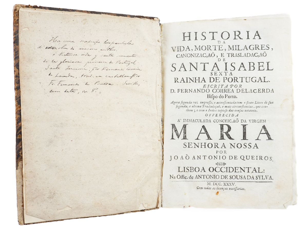 História da vida de Santa Isabel, sexta rainha de Portugal (1735)