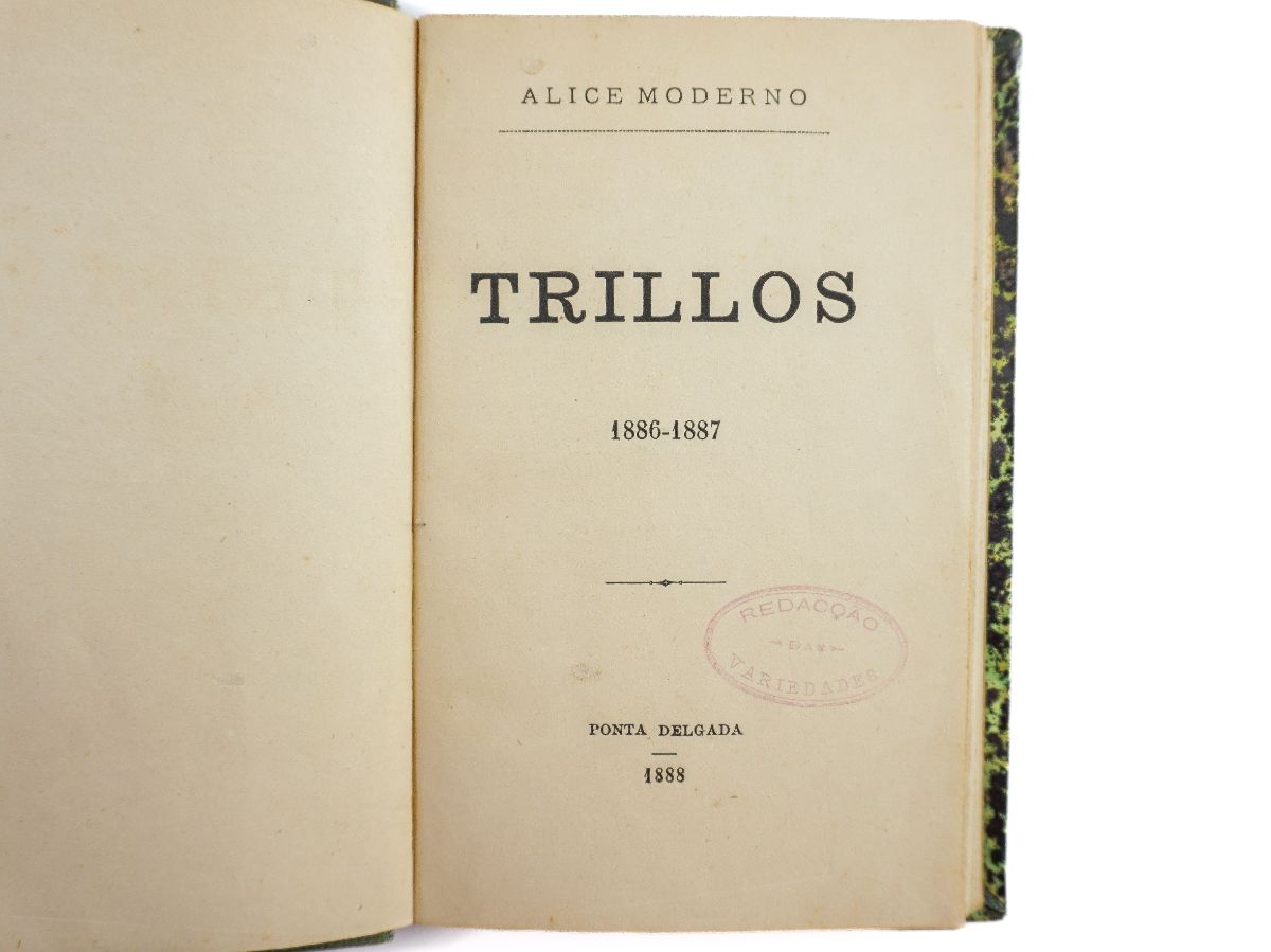 Raríssimo livro de Alice Moderno - 1888