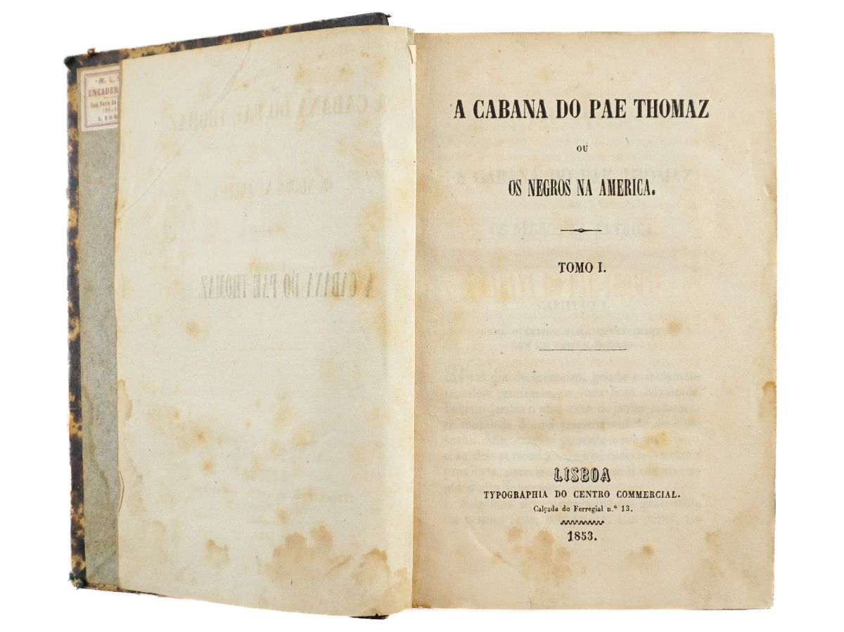 RARÍSSIMA PRIMEIRA EDIÇÃO PORTUGUESA- CABANA DO PAE THOMAZ - 1853